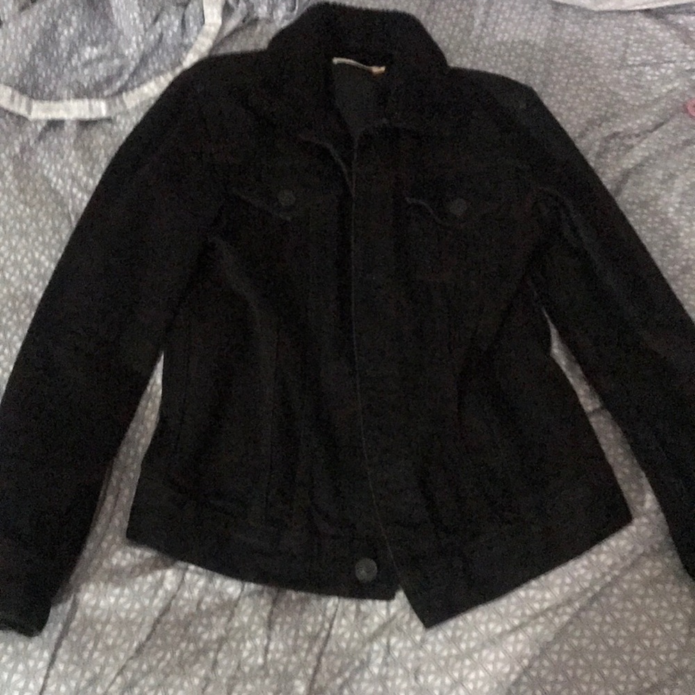 ALLSAINTS Black collar Sherpa Denim jacket XS